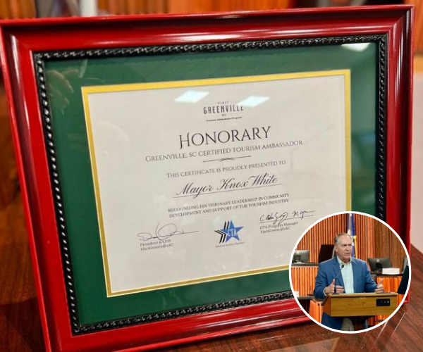 Mayor of GreenvilleSC Becomes Honorary CTA